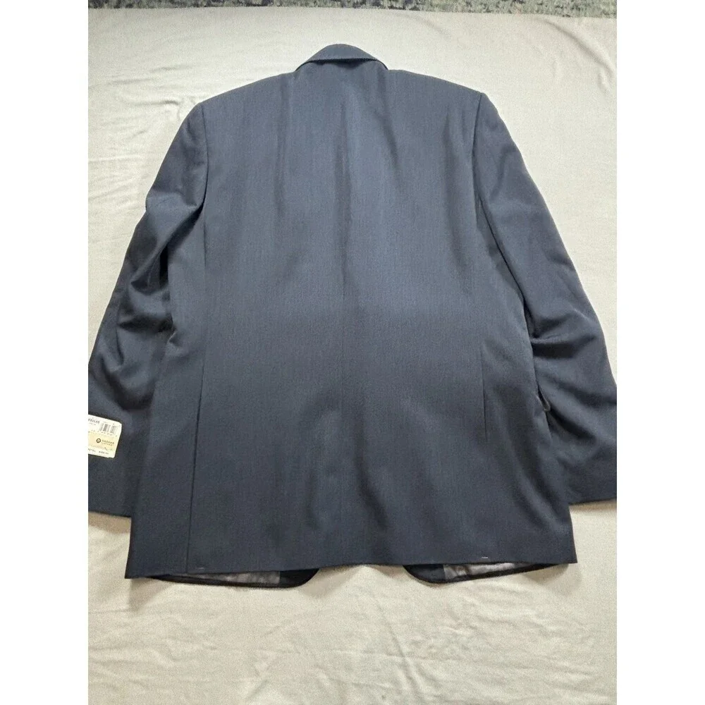 NWT Haggar Mens Performance Tailored Fit Suit Coat Blazer Blue Jacket 42 Regular